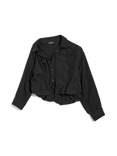 Women's One Shoulder Shirt in Black