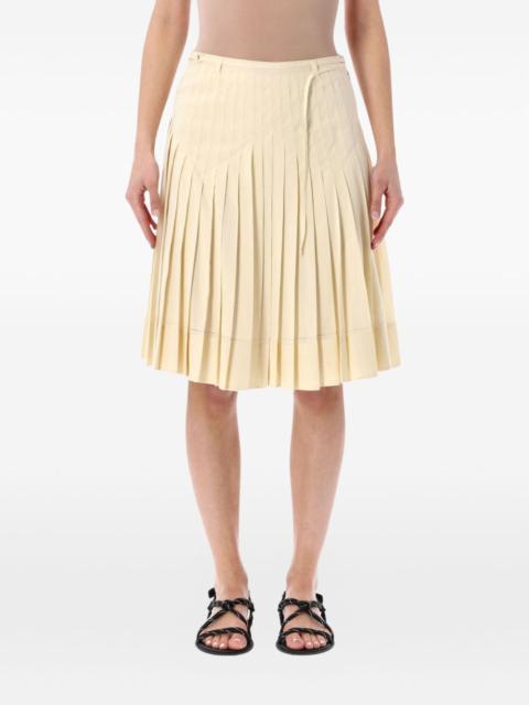 pleated midi skirt