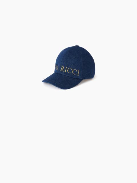 Denim Cap With Nina Ricci Logo