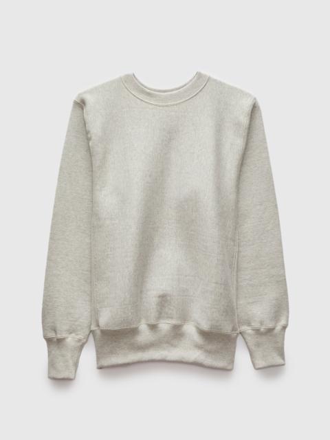 483 Reverse Weave Loopwheel Crewneck in Heather Grey