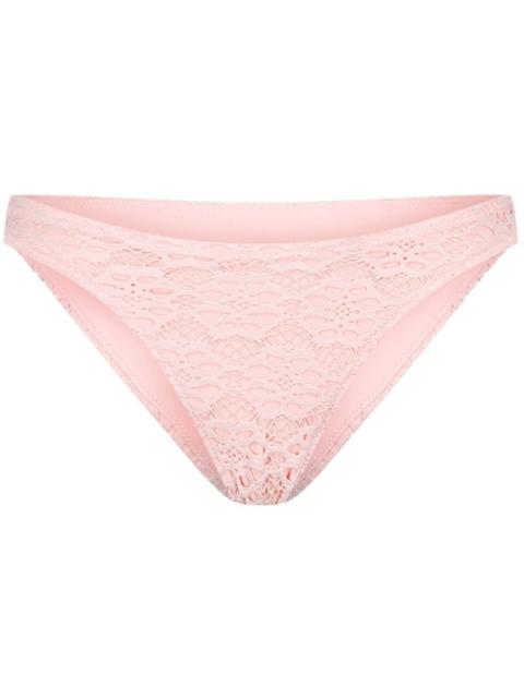 floral-lace bikini briefs