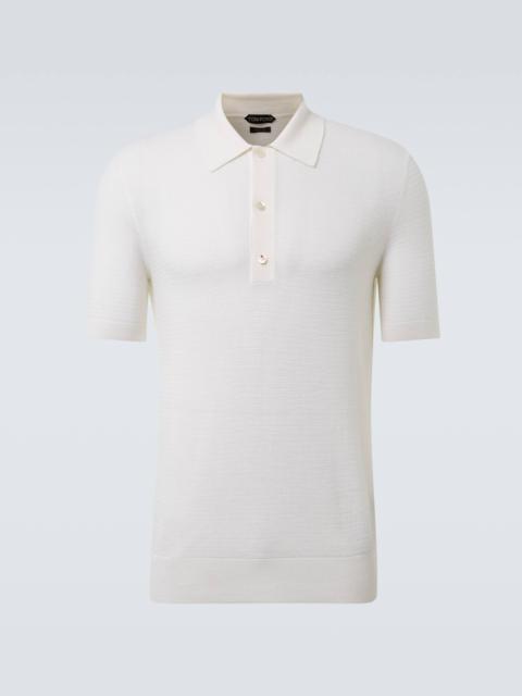 Wool polo sweater