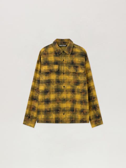 Curved Logo Check Shirt L/S