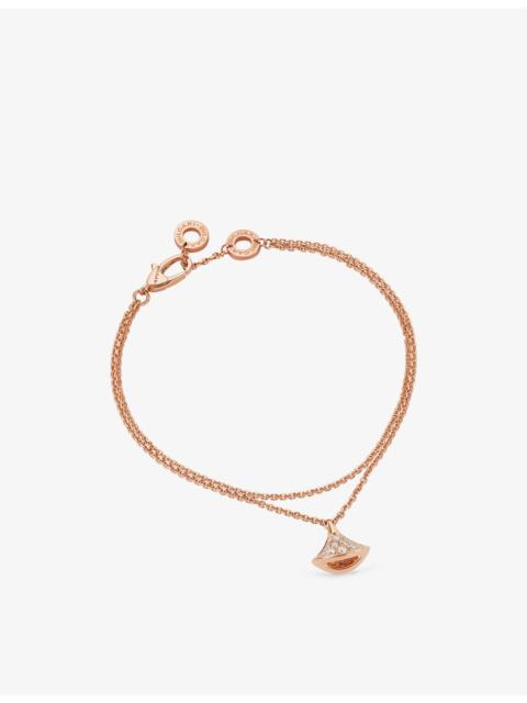 Divas Dream 18ct rose-gold and 0.26ct brilliant-cut diamond charm bracelet