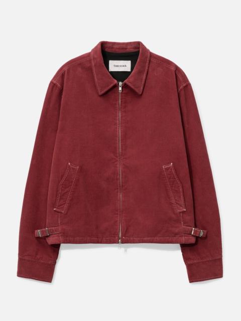 GARMENT DYED CORDUROY ZIP JACKET