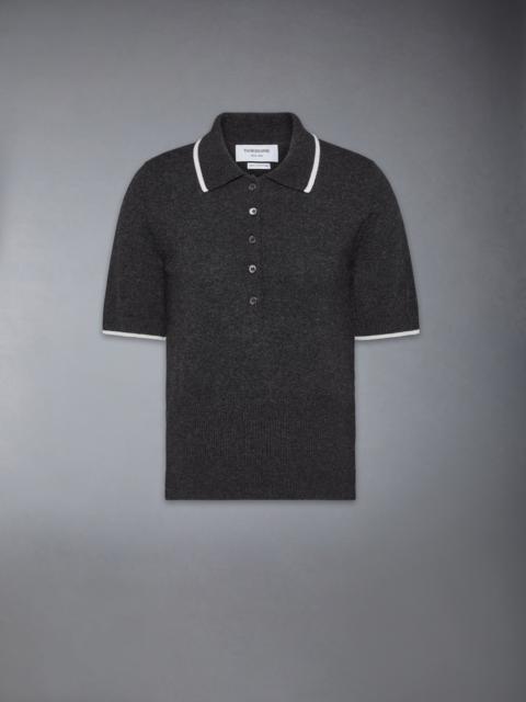 BROWNE 65 JERSEY INTARSIA CASHMERE POLO