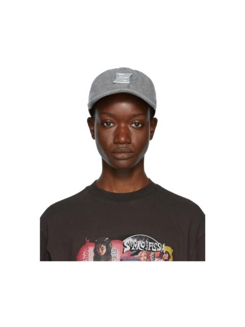 Grey Padded Flannel Cap