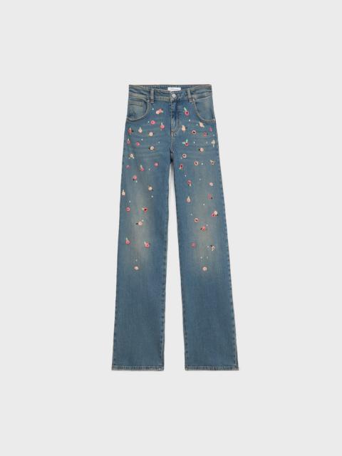 ❤︎mamirin❤︎ Skinny jeans with rose embroidery - Blumarine