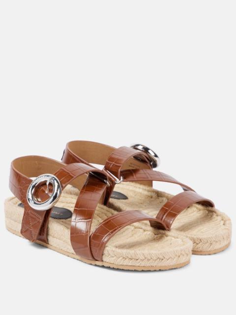 Gaia S-Wave leather espadrille sandals