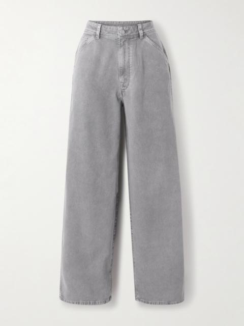 Organic Cotton-twill Wide-leg Pants