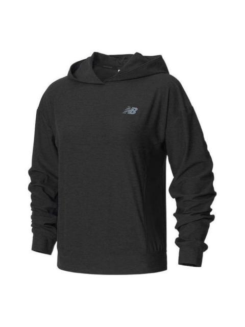(WMNS) New Balance Sport Spacedye Hoodie 'Black' WT21450-BKH