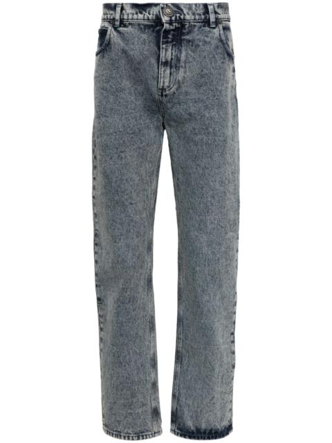 logo-appliqué straight-leg jeans