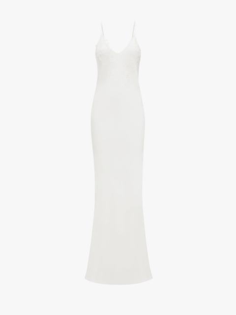 Lace Floor-Length Cami Dress In Ivory