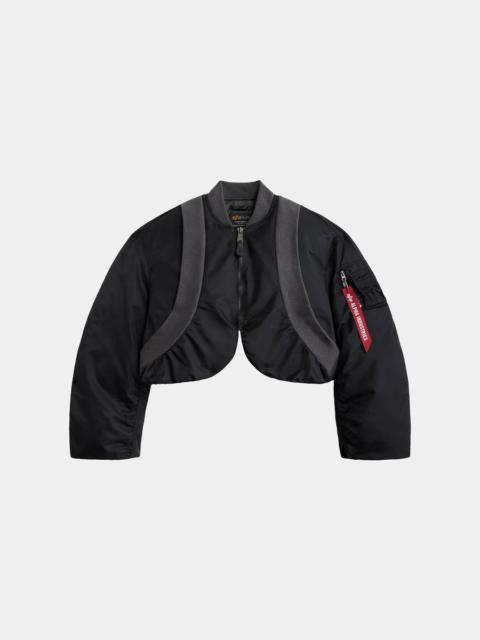 KNIT RIB MA-1 FLIGHT JACKET WOMENS