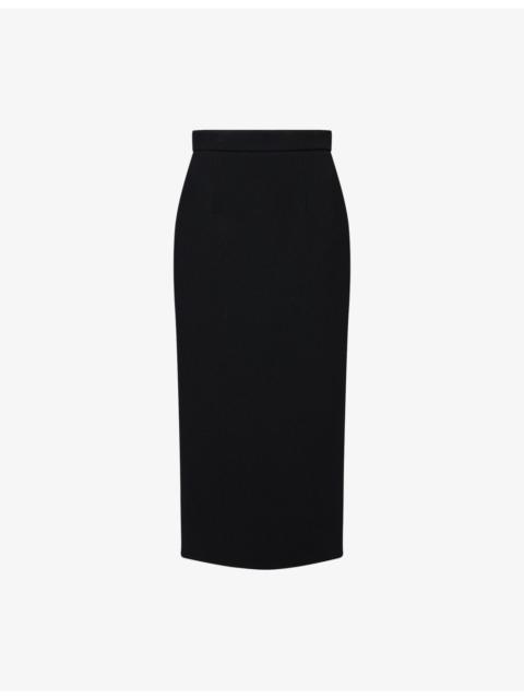 Amel Column Woven Midi Skirt