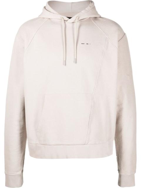 panelled organic cotton hoodie
