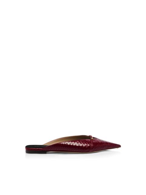 SEMI SHINY PRINTED PYTHON JULIANNE MULE