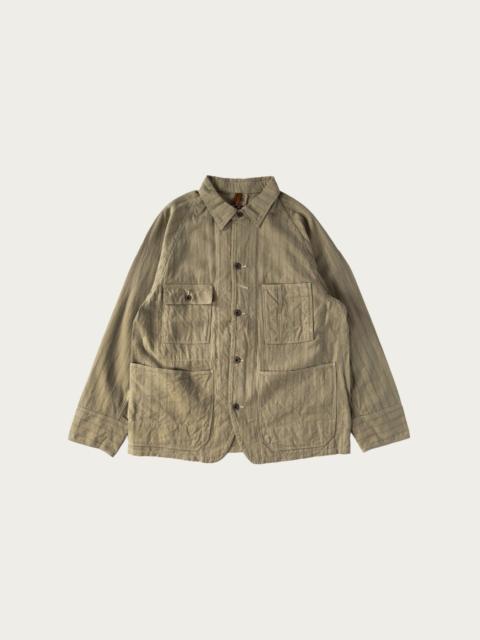 Cotton Linen GIBSON Stripe CACTUS Coverall - Light Green
