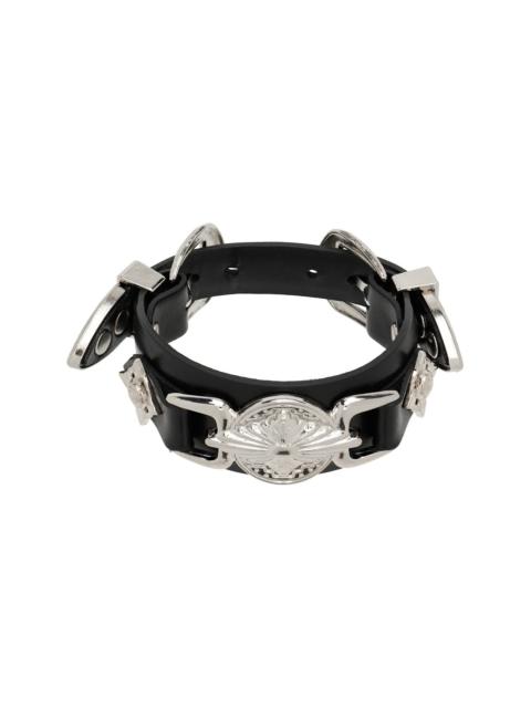 Double Buckle Concho Bangle Bracelet