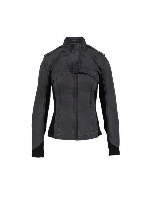 DOUBLE LAYER MOTO JACKET / BLK