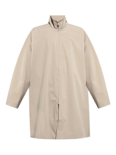 Timber zip-front coat