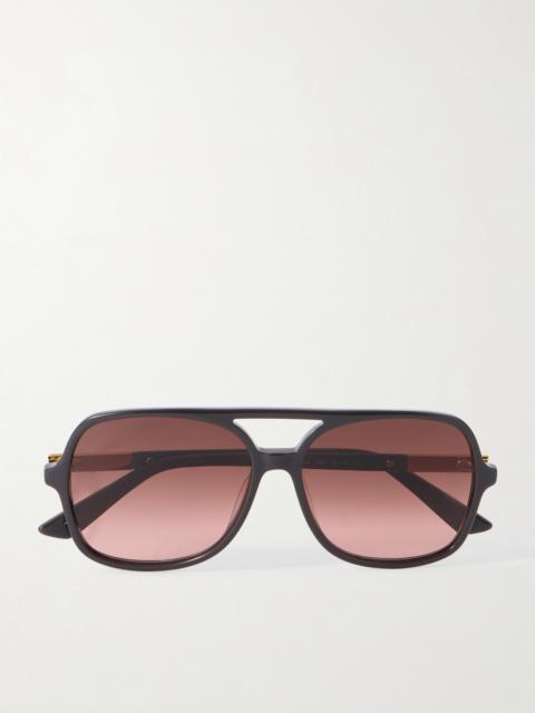 Judy Aviator-style Acetate And Gold-tone Sunglasses