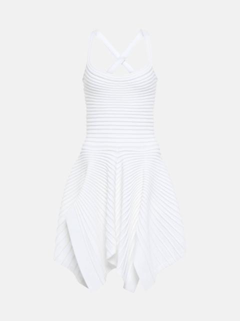 Ribbed-knit minidress