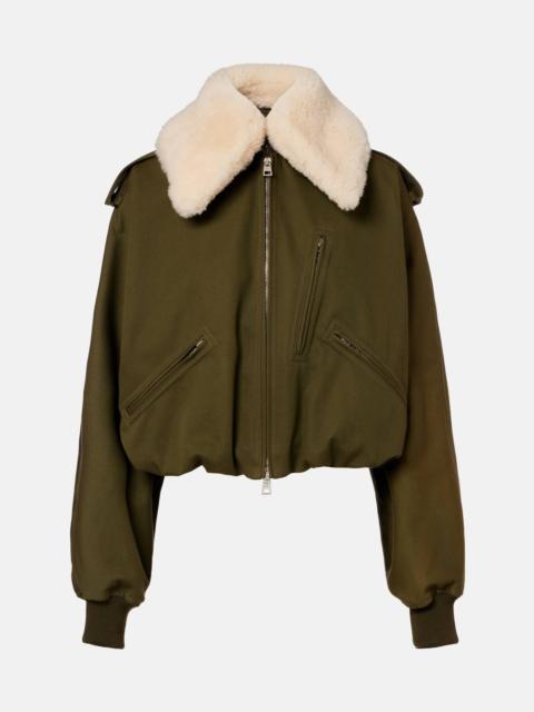 Shearling-trimmed jacket