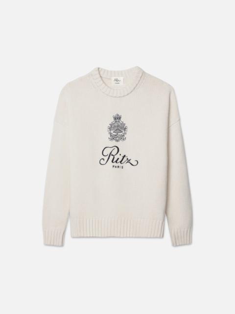 Ritz Unisex Cashmere Sweater in Off White