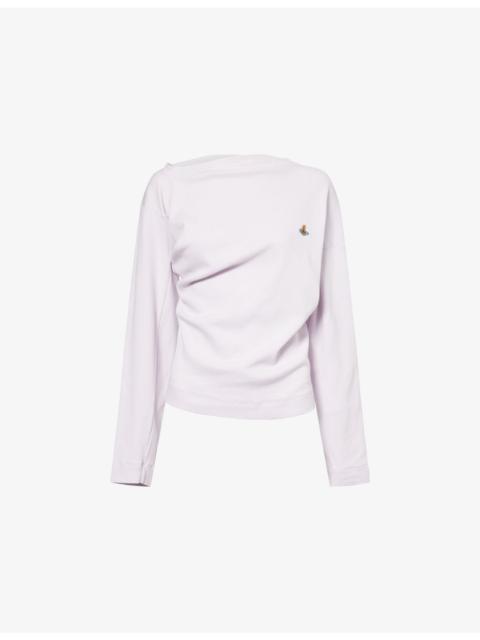 Hebo Long-Sleeves Stretch-Cotton Top