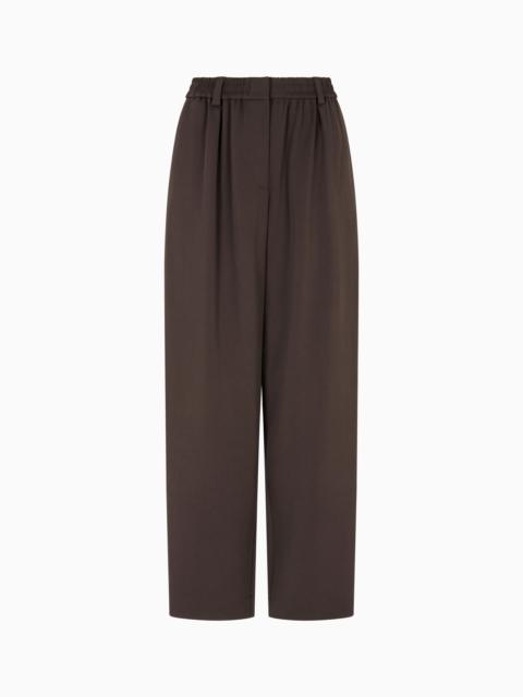 STRAIGHT TROUSERS IN SILK DOUBLE GEORGETTE