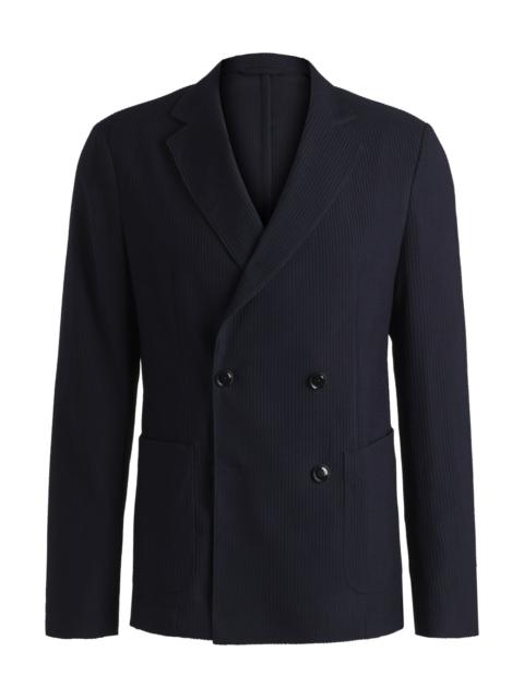 SLIM-FIT BLAZER IN PATTERNED WOOL