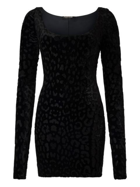 jaguar-skin pattern mini dress