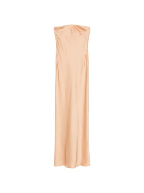 strapless maxi dress