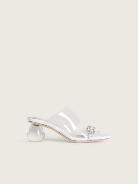 Embellished Sandal Perspex Heel Mule