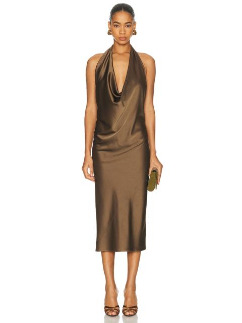 Draped Halter Dress