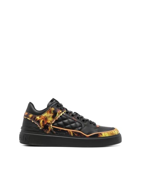 B-Court flame-print leather sneakers