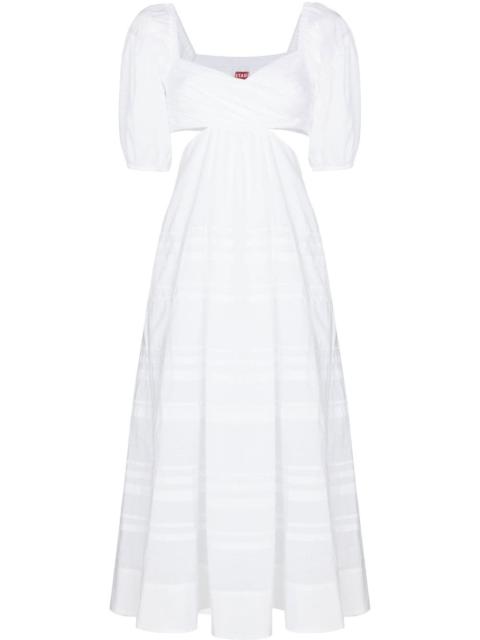 cut-out tiered midi dress