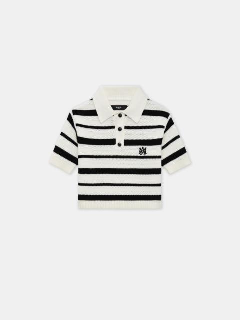 WOMEN'S MA STRIPED POLO