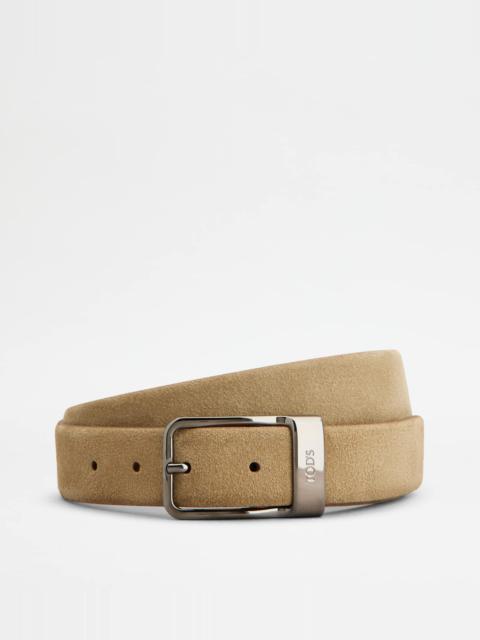 BELT IN SUEDE - BEIGE