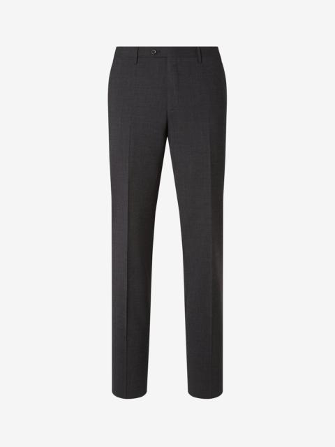 Anthracite grey stretch wool bengaline trousers