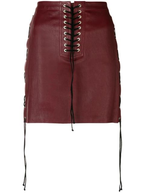 lace-up detail skirt