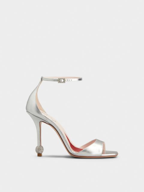 Jewel Heel Sandals in leather