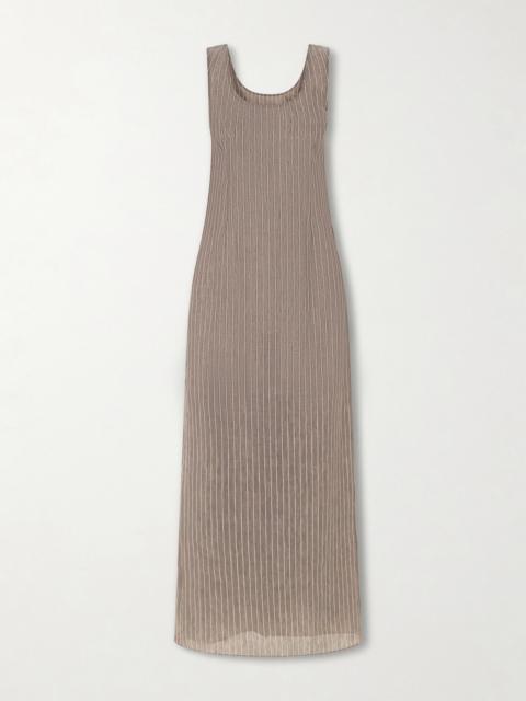 Isadora Striped Linen Maxi Dress