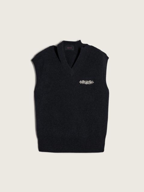 Embellished Merino Seam Bite Vest