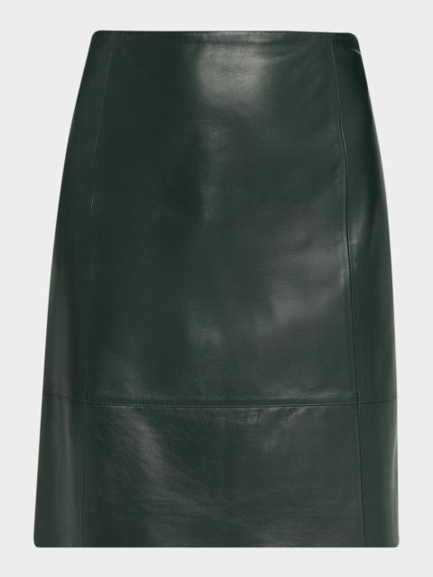 A-Line Leather Skirt