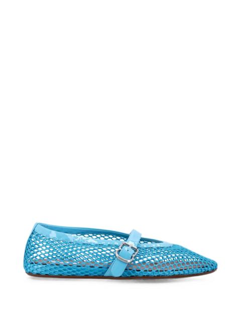 Alaïa Mesh Buckle-fastening Ballet Flats