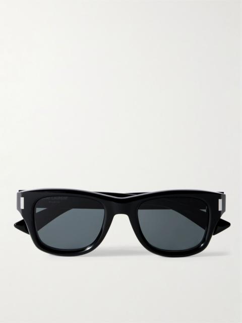 Square-Frame Acetate Sunglasses Black