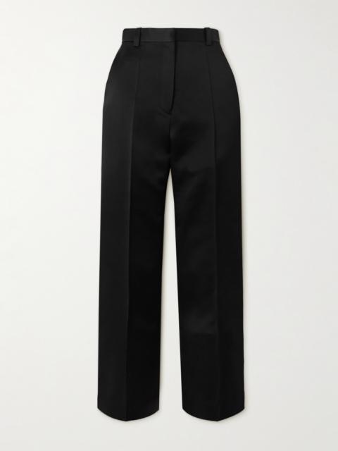 Duchesse Silk-satin Straight-leg Pants