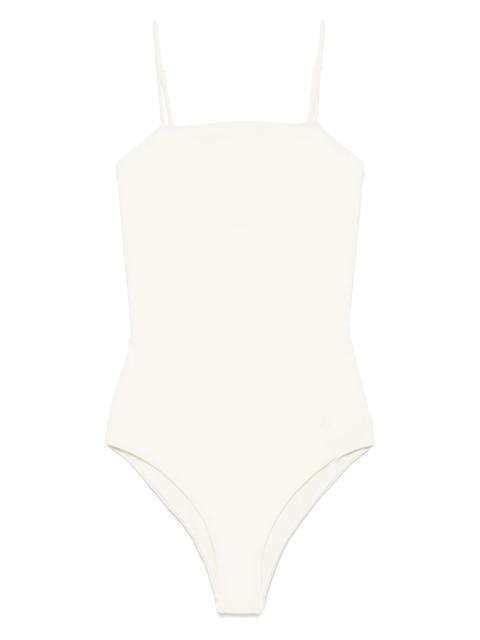 logo-embroidered swimsuit